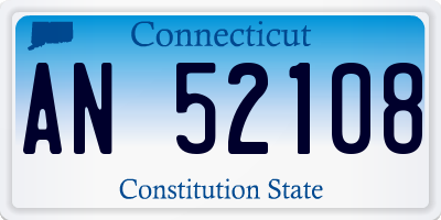 CT license plate AN52108