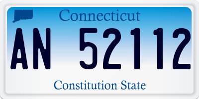 CT license plate AN52112
