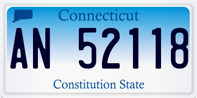 CT license plate AN52118