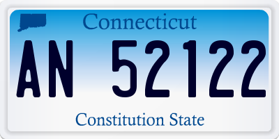 CT license plate AN52122