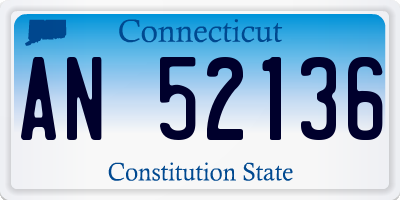 CT license plate AN52136