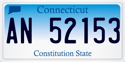 CT license plate AN52153