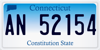 CT license plate AN52154