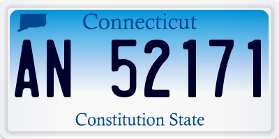 CT license plate AN52171