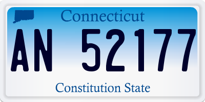 CT license plate AN52177
