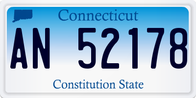 CT license plate AN52178