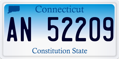 CT license plate AN52209