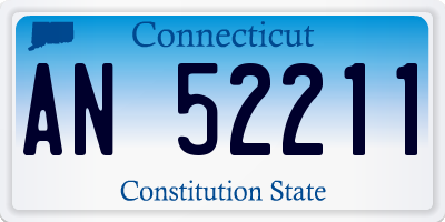 CT license plate AN52211