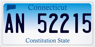 CT license plate AN52215