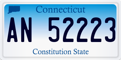CT license plate AN52223