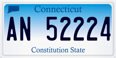 CT license plate AN52224