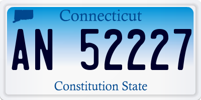 CT license plate AN52227
