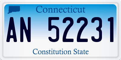 CT license plate AN52231