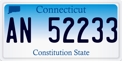 CT license plate AN52233