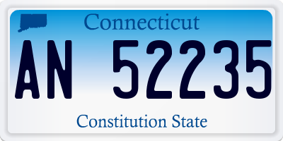 CT license plate AN52235