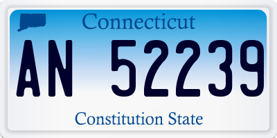 CT license plate AN52239