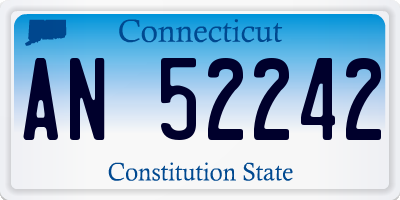 CT license plate AN52242