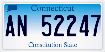 CT license plate AN52247