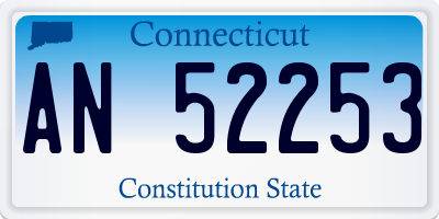 CT license plate AN52253
