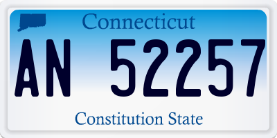 CT license plate AN52257