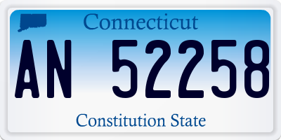 CT license plate AN52258