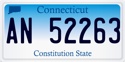 CT license plate AN52263