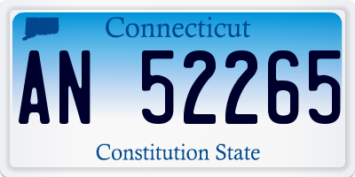 CT license plate AN52265