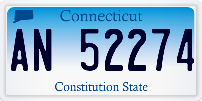CT license plate AN52274