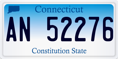 CT license plate AN52276