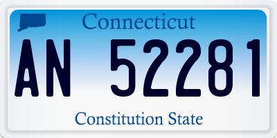 CT license plate AN52281