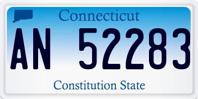 CT license plate AN52283