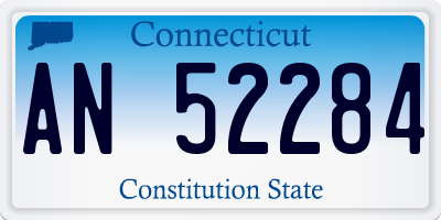 CT license plate AN52284