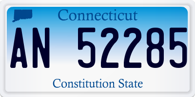 CT license plate AN52285
