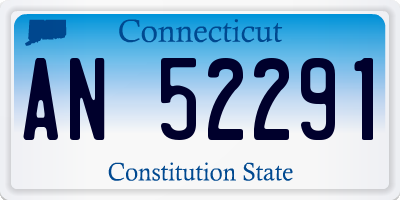 CT license plate AN52291