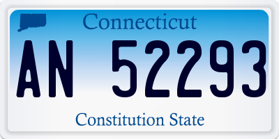 CT license plate AN52293