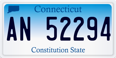 CT license plate AN52294