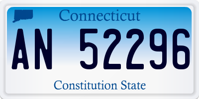 CT license plate AN52296