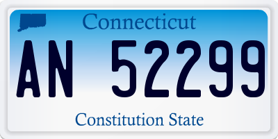 CT license plate AN52299