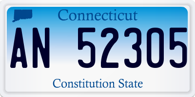 CT license plate AN52305