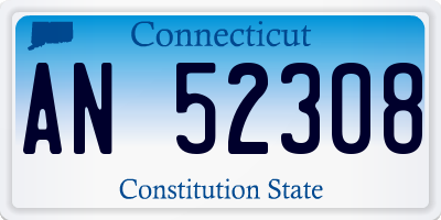 CT license plate AN52308