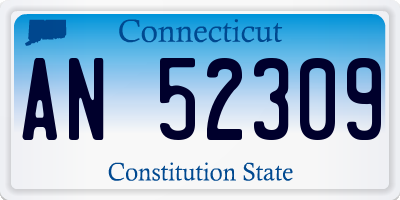 CT license plate AN52309