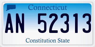 CT license plate AN52313