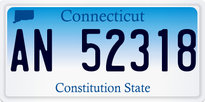 CT license plate AN52318