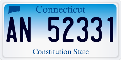 CT license plate AN52331