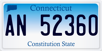 CT license plate AN52360