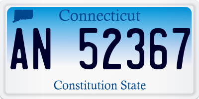 CT license plate AN52367