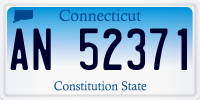 CT license plate AN52371