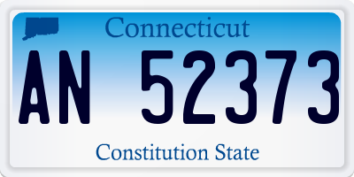 CT license plate AN52373