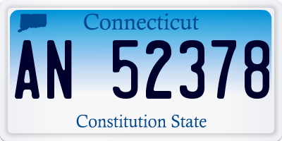 CT license plate AN52378