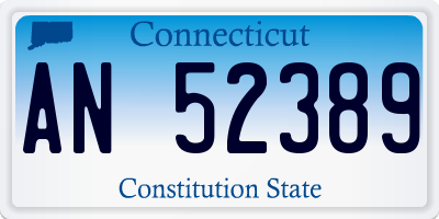 CT license plate AN52389